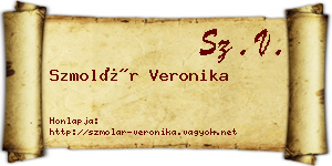 Szmolár Veronika névjegykártya
